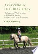 Libro A Geography of Horse-Riding