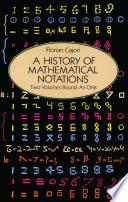 Libro A History of Mathematical Notations