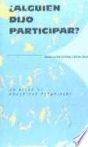 Libro ¿Alguien dijo participar?