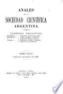 Libro Anales de la Sociedad Científica Argentina