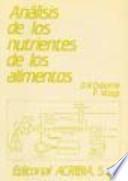 Libro Análisis de los nutrientes de los alimentos