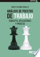 Libro Análisis de puestos de trabajo. Concepto, aplicaciones y proceso