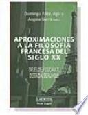 Libro Aproximaciones a la filosofía francesa en el siglo XX