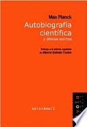 Libro Autobiografía científica y últimos escritos