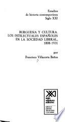 Libro Burguesía y cultura