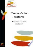 Libro Cantar de los cantares. (Anotado): Traducción
