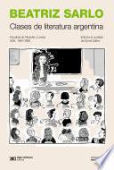 Libro Clases de literatura argentina