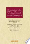 Libro Comentarios a la Ley 7/2021, de 20 de mayo, de cambio climático y transición energética