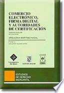 Libro Comercio electrónico, firma digital y autoridades de certificación
