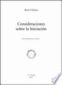 Libro Consideraciones sobre la Iniciación