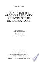 Libro Cuaderno de algunas reglas y apuntes sobre el idioma pame