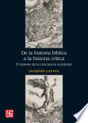 Libro De la historia bíblica a la historia crítica