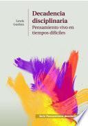 Libro Decadencia disciplinaria