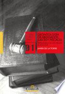 Libro Deontología de abogados, jueces y fiscales