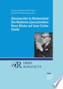 Libro (Des)escribir la Modernidad - Die Moderne (z)erschreiben: Neue Blicke auf Juan Carlos Onetti