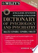 Libro Diccionario de Psicología Y Psiquiatría Inglés-español Español-inglés Wiley