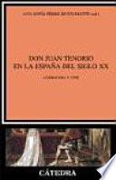 Libro Don Juan Tenorio en la España del siglo XX