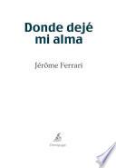Libro Donde dejé mi alma