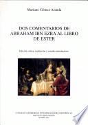 Libro Dos comentarios de Abraham Ibn Ezra al Libro de Ester