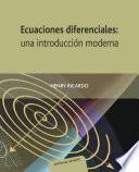 Libro Ecuaciones diferenciales: una introducción moderna