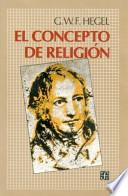 Libro El concepto de religión