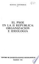 Libro El PSOE en la II república