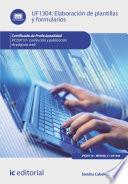 Libro Elaboración de plantillas y formularios. IFCD0110