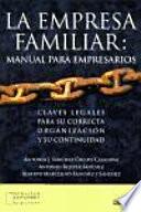 Libro Empresa familiar. Manual para empresarios