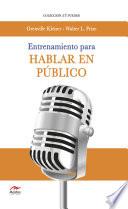 Libro Entrenamiento para hablar en público