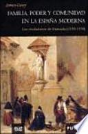 Libro Familia, poder y comunidad en la España Moderna