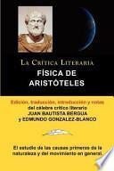 Libro Fisica de Aristoteles, Coleccion La Critica Literaria Por El Celebre Critico Literario Juan Bautista Bergua, Ediciones Ibericas