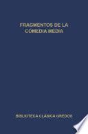 Libro Fragmentos de la comedia media