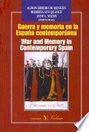 Libro Guerra y memoria en la España contemporánea