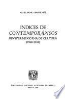 Libro Indices de Contemporáneos