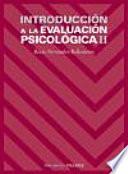 Libro Introducción a la evaluación psicológica