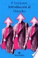Libro Introducción al derecho
