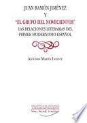 Libro JUAN RAMÓN JIMÉNEZ Y 'EL GRUPO DEL NOVECIENTOS'