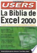 Libro La Biblia de Excel 2000
