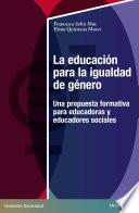 Libro La educación para la igualdad de género