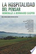 Libro La hospitalidad del pensar