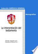 Libro La interpretación del testamento