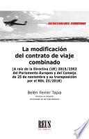 Libro La modificación del contrato de viaje combinado