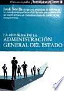 Libro La reforma de la Administración General del Estado