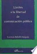 Libro Límites a la libertad de comunicación pública