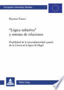 Libro Lógica subjetiva y sistema de relaciones