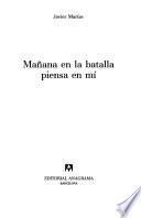 Libro Mañana en la batalla piensa en mí