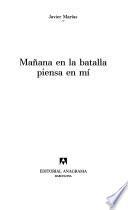 Libro Mañana en la batalla piensa en mí