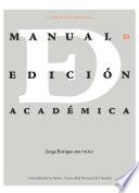 Libro Manual de edición académica