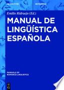 Libro Manual de lingüística española