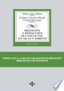 Libro Mediación y resolución de conflictos: Técnicas y ámbitos